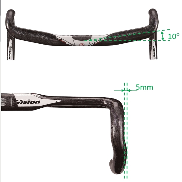 Řídítka Vision Trimax Carbon 4D Compact šedé