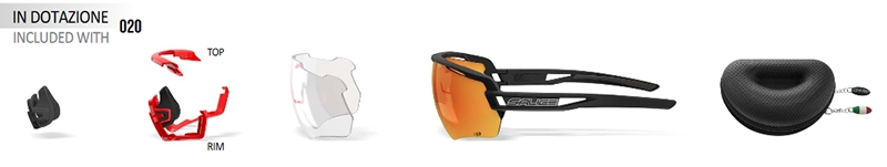 Brýle Salice 020 ITA black/RWblue/clear