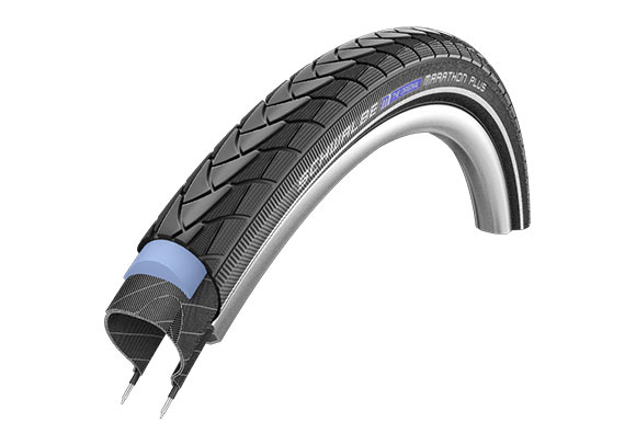 Plášť Schwalbe Marathon Plus 26x1,35, 35-559 Smartguard černý-drát, reflexní pásek