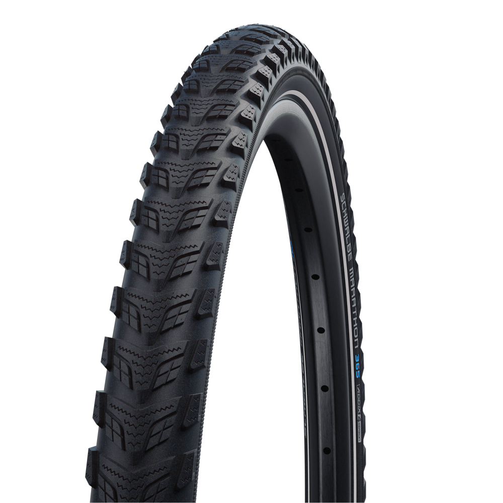 Plášť Schwalbe Marathon 365 55-622, 28x2,15 Addix 4season GreenGuard černá+reflexní pruh