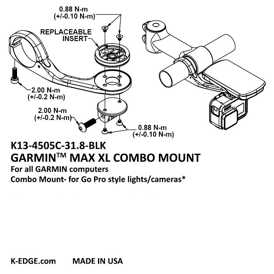 Držák K-Edge Garmin Max Combo