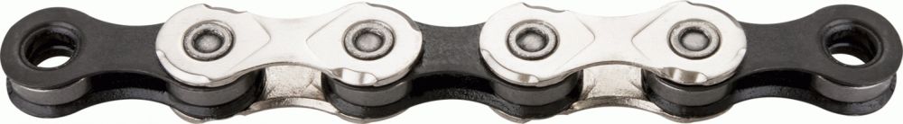 Řetěz KMC X-12 stříbrná černá 126 článků