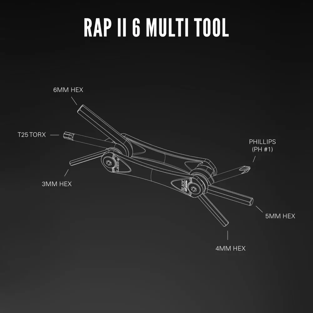Multiklíč Lezyne RAP II 6 černý