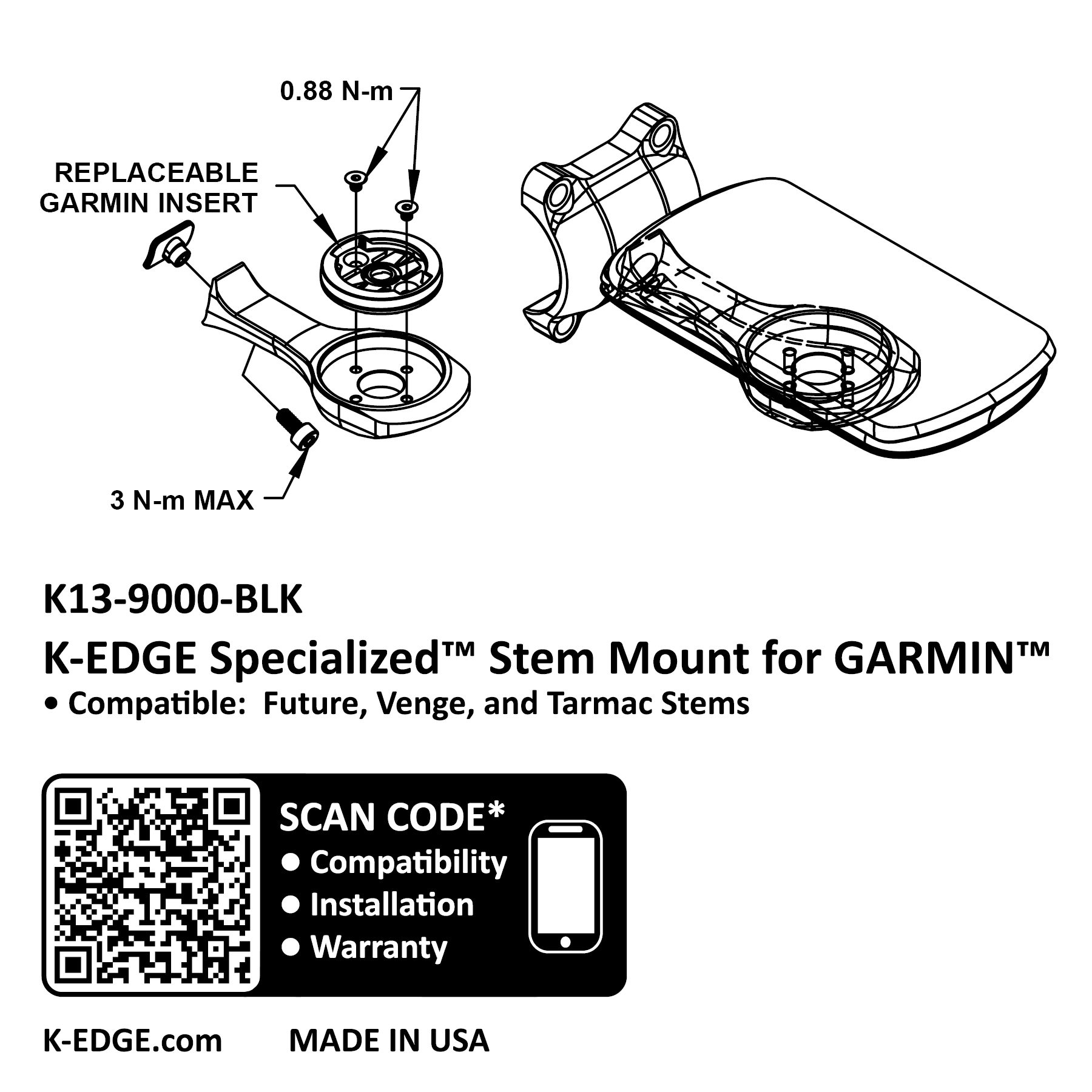 Držák K-Edge Garmin Specialized SL7 Future
