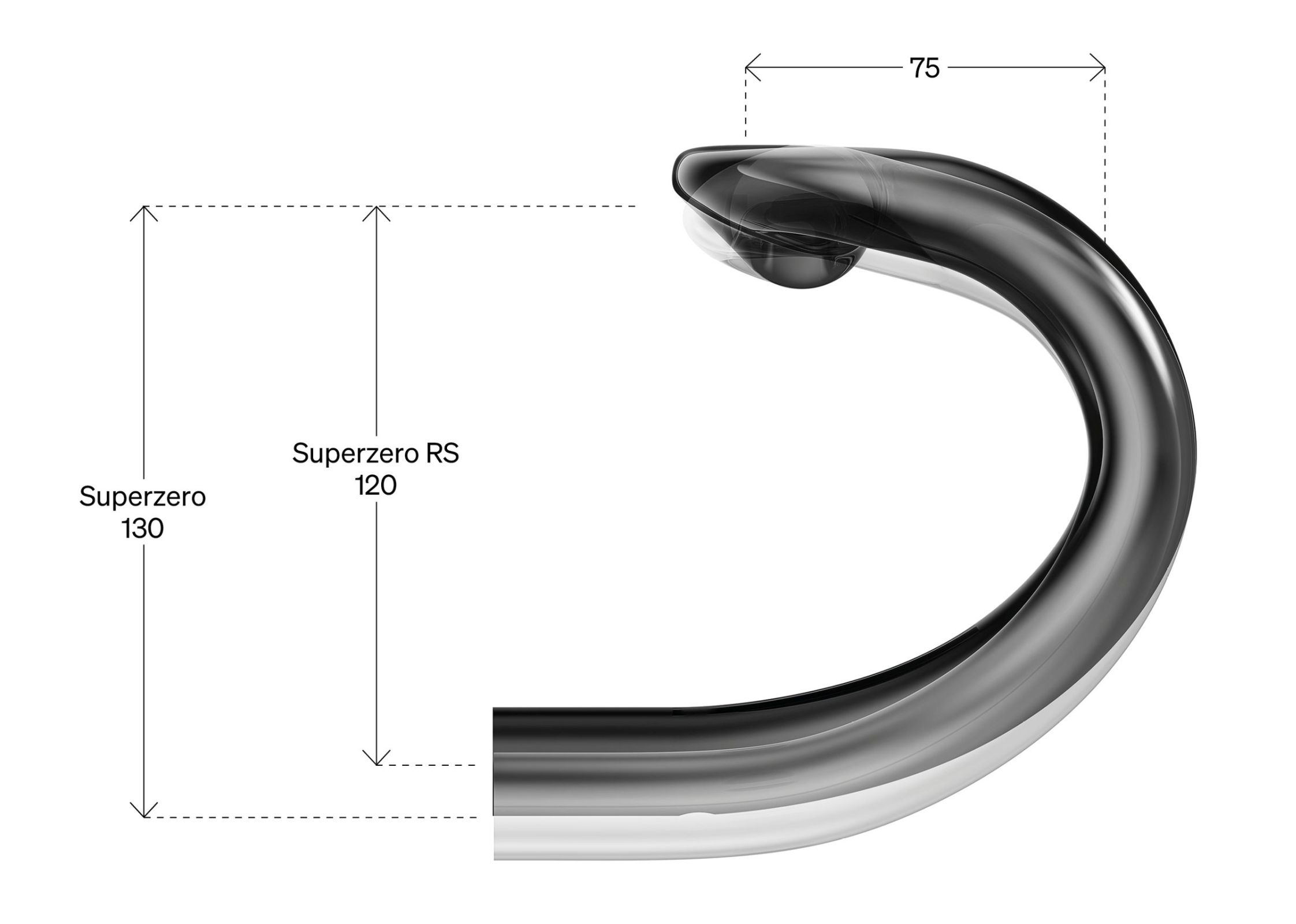 Řídítka Deda Superzero RS Carbon POB 440 mm