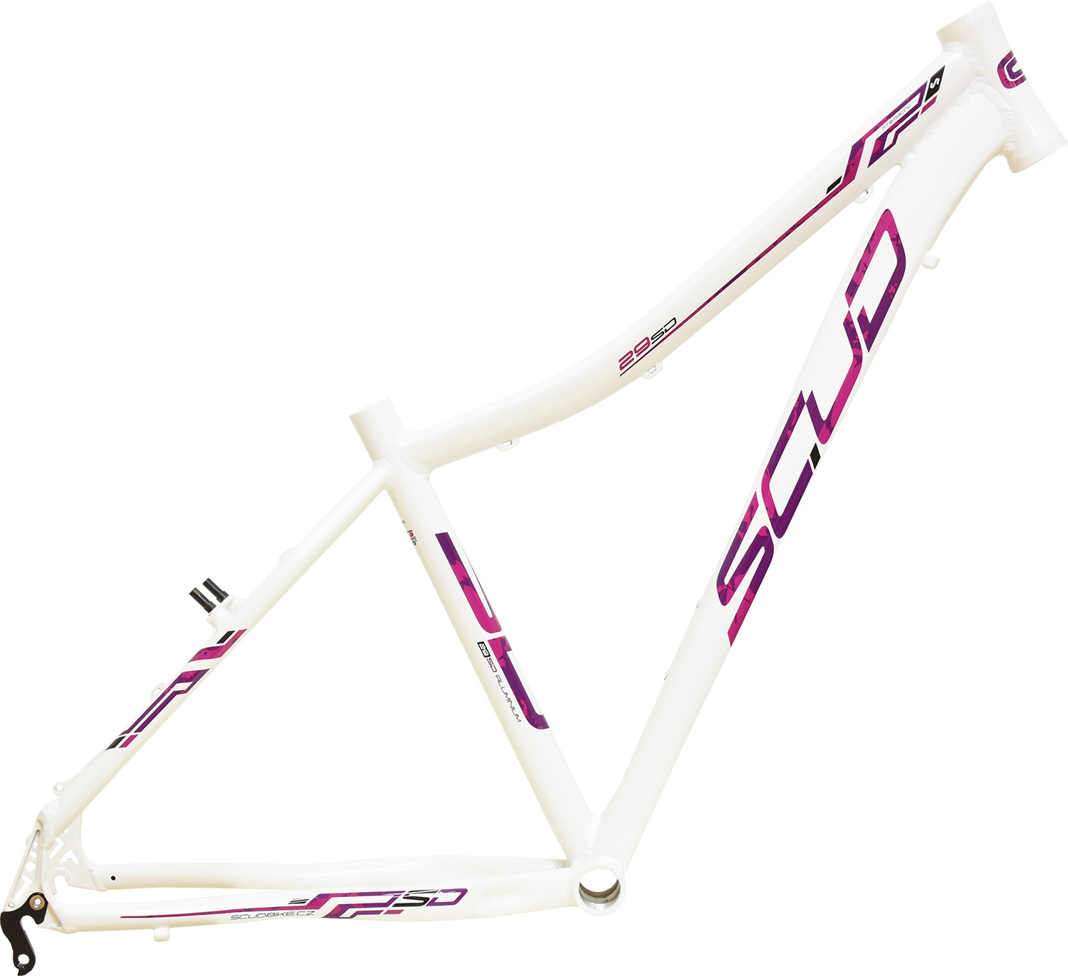 Horské kolo Scud Parus 29 Altus 3x8 dámské bílá fialová