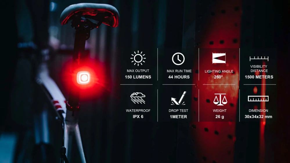 Zadní světlo Magicshine Seemee 150TL 9f USB černé