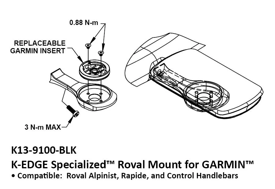 Držák K-Edge Garmin Combo Specialized Roval