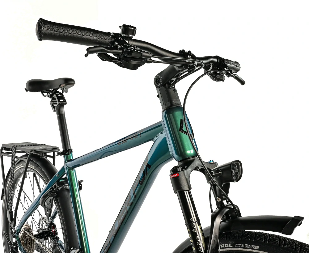 Trekingové kolo Leader Fox Espirit pánské tmavě zelená lesklá