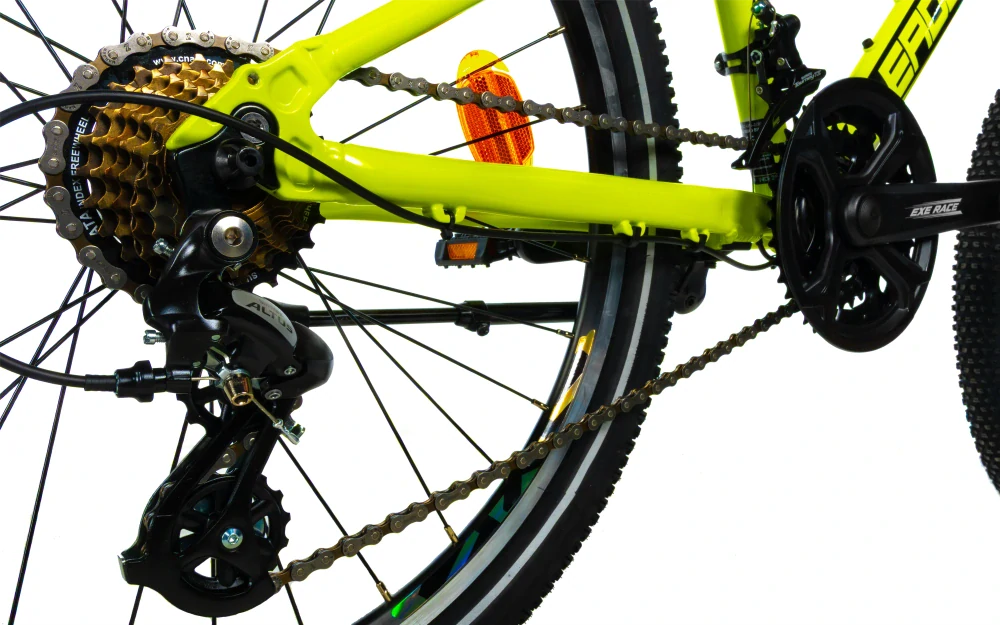 Dětské kolo Leader Fox Spider 24 chlapecké reflexní žlutá