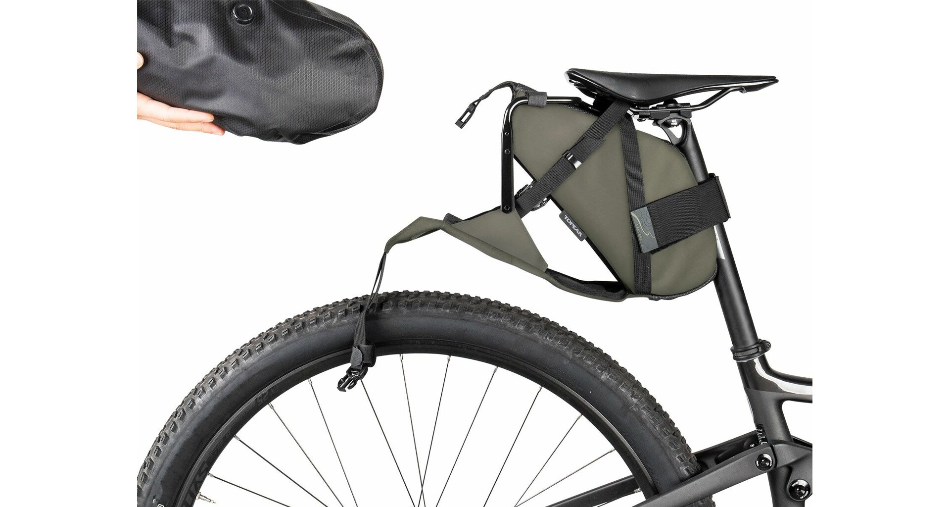 Brašna Topeak Backloader X rolovací na sedlovku 10L zelená