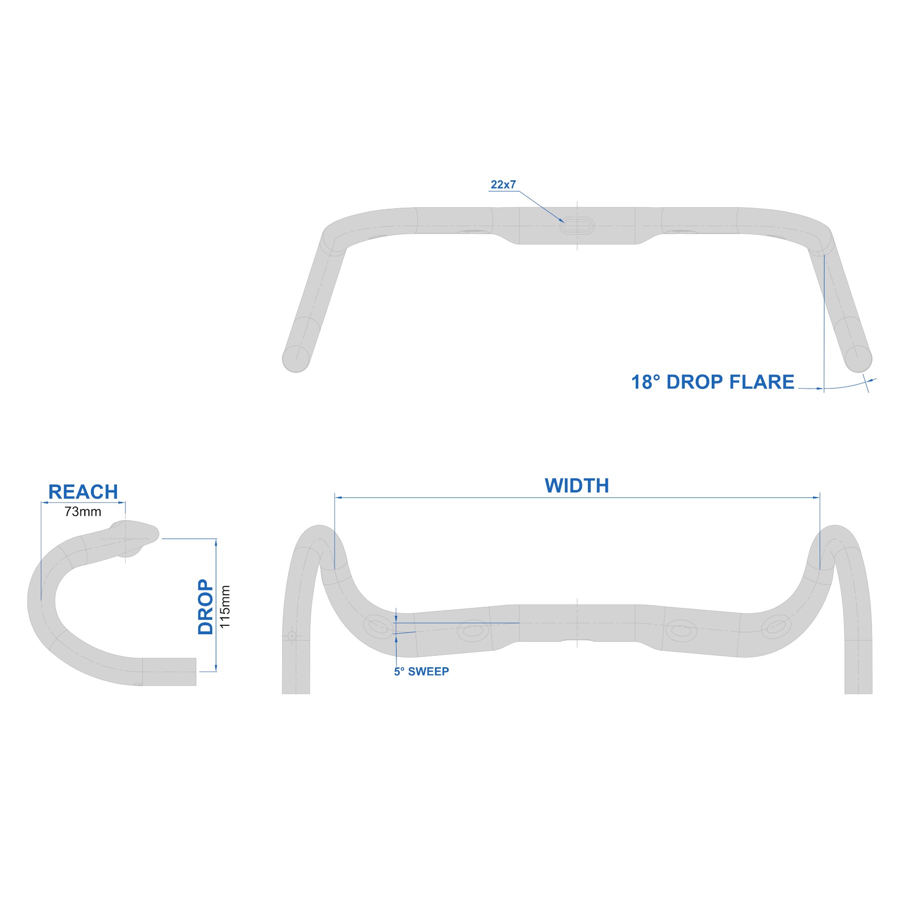 Řídítka Ritchey Comp Butano Internal Routing 420 mm