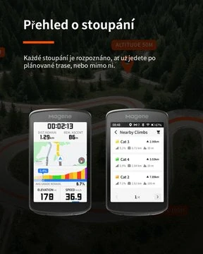 Cyklocomputer Magene Smart GPS C706 dotykový USB