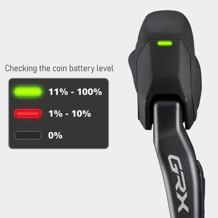 Řazení a třmen Shimano GRX Di2 ST-RX825+BR-RX820 zadní