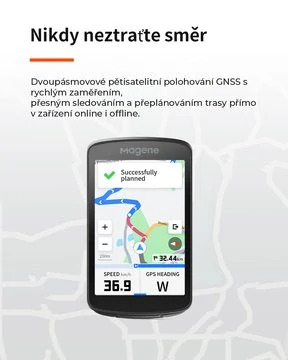 Cyklocomputer Magene Smart GPS C706 dotykový USB