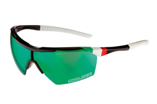 Brýle Salice 004 ITA Black/multireflex green/transparent