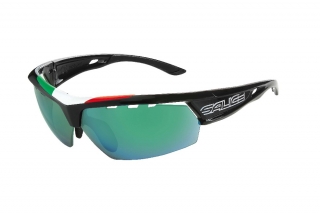 Brýle Salice 005 ITA Black/RW green/transparent