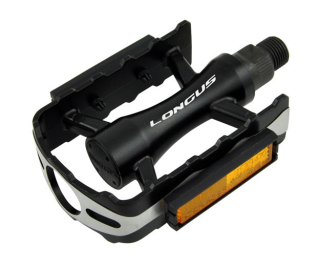 Pedály Longus MTB Glare AL blk/silver s odrazkami