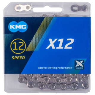 Řetěz KMC X-12 stříbrný 126 článků