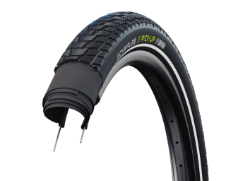 Plášť Schwalbe Pick Up 27.5x2.60 SuperDefense Addix E černá+reflexní pruh neskládací