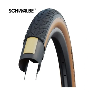 Plášť Schwalbe Road Cruiser 47-622 KevlarGuard zlatožlutý bok neskládací