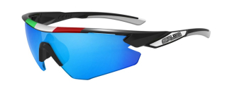 Brýle Salice 012 ITA Black/RW blue/transparent